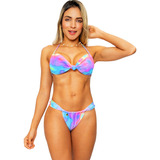 Vestido De Baño Bikini Praie 2603pastel Degrade