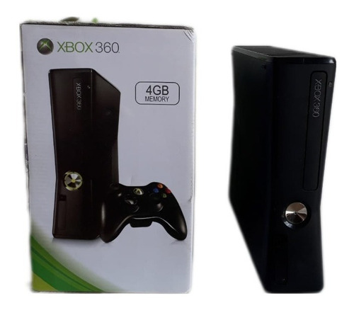 Microsoft Xbox 360 + Kinect Slim 4gb Standard Cor  Preta