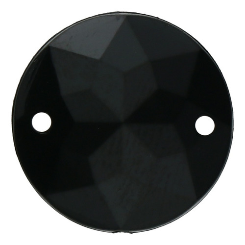 Piedra Coser Negra Acrilico Redonda 14mm 1000pzs Decorativa