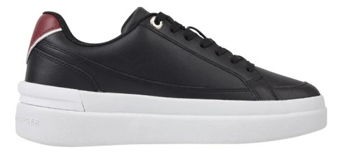 Tenis Casual Tommy Hilfiger C Elevated Negro Mujer Original 