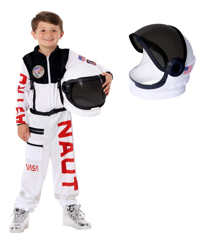 Disfraz/traje De Astronauta Para Niños Con Casco.