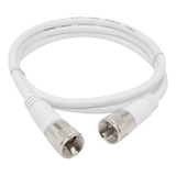 Steren Conector De Cable Coaxial - Cable De Antena - Blanco
