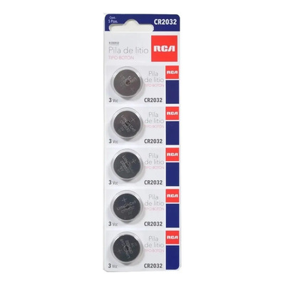 Pilas Baterias Rca Cr2032 Tamaño Botón 3 Voltios Paquete De 5 Unidades | MercadoLibre