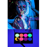 Kit De Pintura Facial Uv, Pintura Corporal Fluorescente De N