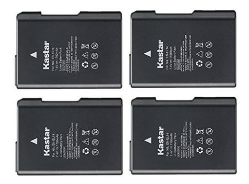 4-pack Baterías Kastar En-el14 Nikon D3100 D5100 D3200 D5200