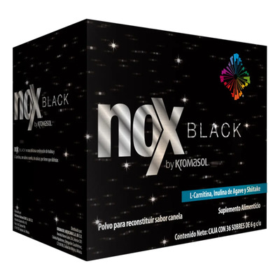 Nox Black by Kromasol Sabor Café de Olla con canela 36 sobres de 6gs c\u002Fu | Meses sin interés