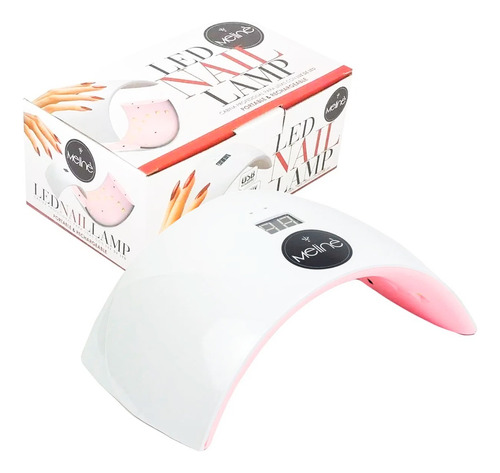 Meline Led Nail Lamp, Cabina Luz Led Semipermanente Color Blanco