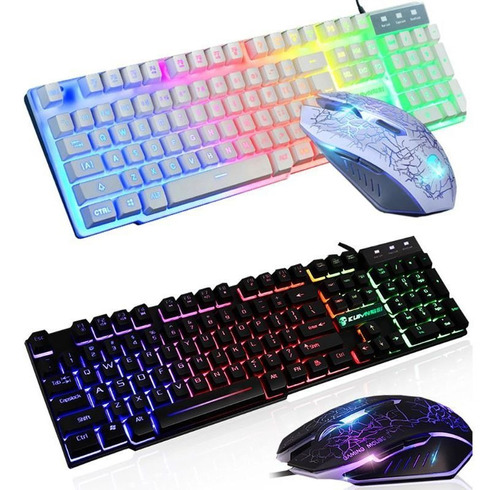 . Teclado Gaming Inglés Us Con Luz Rgb