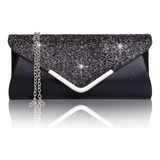 Bolso De Mano De Fiesta De Lentejuelas Mujer Cartera Clutch