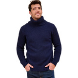 Polera Sweater Hombre Pullover Lana Cuello Alto Mauro Sergio