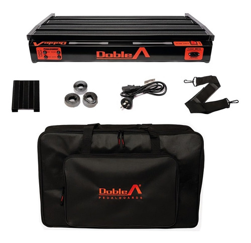 Pedalboard Doble A Modelo Tam 80 6. Negra. Incluye Bolso