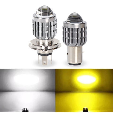 Foco Led Ba20d H4 Faros Para Motocicleta Luz Alta Y Baja