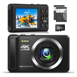 Cámara Digital Camlekor Compact 4k 44mp Autofocus 2 Baterías