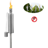 Antorcha De Acero Inoxidable Para Citronella Jardin