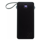 Kit 30 Power Bank 20.000 Mah Preto Original Anatel Nf