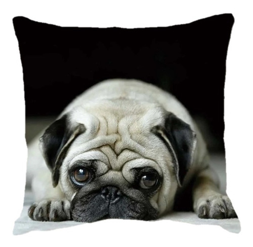 Almohada Cojin Imagen Perro Pug Decorativo Super Comoda