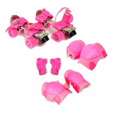 Patin Roller Extensible  Del 28 Al 41 Rosa + Protecciones