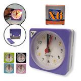 Reloj Despertador Analogico Plástico Cuadrado X6 Mayorista