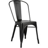 Silla Tolix Clasicas De Metal Negro Mate Resistente Diseño