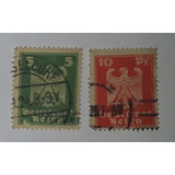 2 Selos Antigos Alemanha Deutshes Reich Aguia Imperial 1924