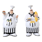 2 Figuritas De Chef Italiano Montadas En La Pared, Obra De