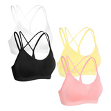 Ropa De Top Sujetador Deportivos Mujer Fitness De Yoga 2 Pcs