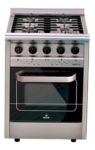 Cocina Industrial Morelli 550 A Gas 4 Hornallas Inox C/visor