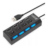 Hub Usb 4 Multi Puertos Usb 2.0 Notebook Pc Cqt-h010