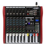 Mezcladora Mixer De 6 Canales 16 Efectos Ctm60 Usb Bluetooth