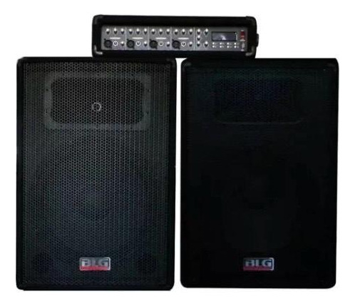 Sistema De Sonido BLG Rmx4212 Dos Parlantes De 12 Y Consola