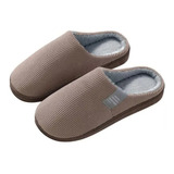 Chinelo Pantufa Adulto Masculino  Feminina Forrado Pelo Liso