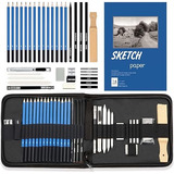 Kit De 35 Lápices De Dibujo Y Boceto Con Accesorios