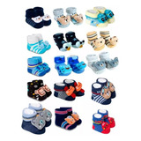 Kit 10 Meias Sapatinhos Pantufas Infantil Rn - 6 Meses