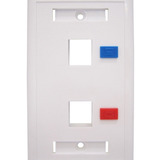 Tapa Face Plate Doble Para Red Lan Rj45 Cat 5e Cat 6