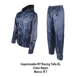 Impermeable Talla Xl Color Negro R7 Racing