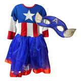 Disfraz Niña Capitan America Marvel Girl 