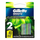 Refil Gillette Mach3 Sensitive Com 2 (12 Packs)