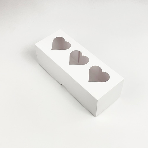 Pack 10 Cajas Para 3 Cupcakes Con Visor/ventana De Corazon