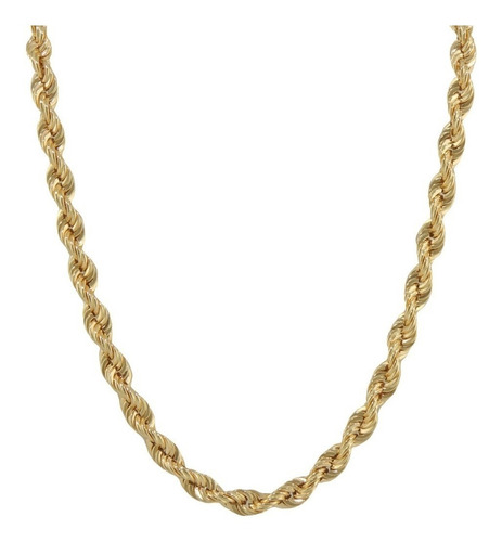 Colar Masculino Corda 60 Cm Ouro 18k Cordão Baiano Promoção 