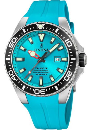 Reloj Festina Hombre Diver Buceo Turquesa Zafiro F20664.5