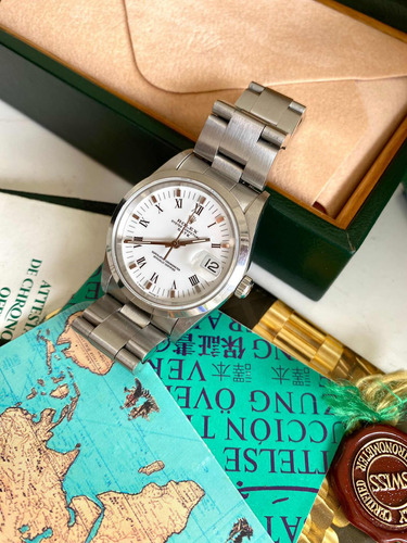 Reloj Rolex Date 15200 Caja Ciega Full Set Blanco Glamdvt