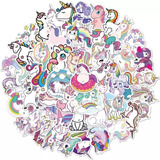 Set 50 Stickers Unicornios Kawaii Decorativo Animé Niñas