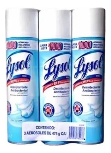 Pack 3 Lysol Jumbo Grande 475g 