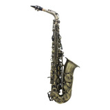 Ammoon Saxofón Alto Acabado Antiguo Bend Eb E-flatsax Shell 