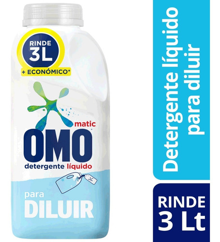 Detergente Omo Liquido Para Diluir 500ml Rinde 3lts