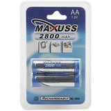 Pila Recargable Maxuss 1.2 V 2800 Mah Ni-mh-batería (2 X Aa)