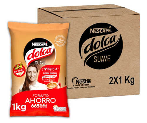 Pack X2 Cafe Nescafe Dolca Suave Nestle Profesional 1 Kg