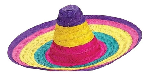 Gorro Paja Mexicano Multicolor