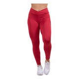 Calça Legging Cintura Alta Transpassado Cós V Fitness