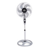 Ventilador De Pie Home Elements Hemfp18p, Estructura Gris, 6 Aspas Grises De Plástico, Diámetro 18  , Balineras, Frecuencia 60hz